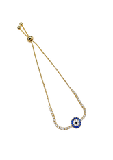 Pulsera Dorada Ojo Turco con Cz