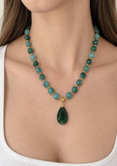 Collar Piedra Natural Agata Verde