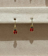 Lady Bug con arracada Oro 14K