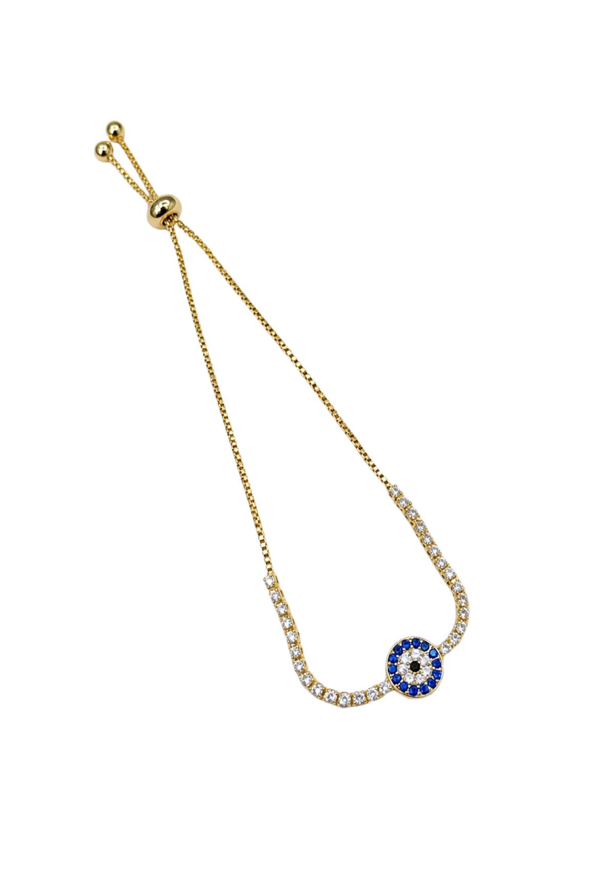 Pulsera Dorada Ojo Turco con Cz