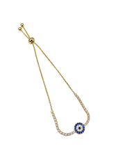 Pulsera Dorada Ojo Turco con Cz
