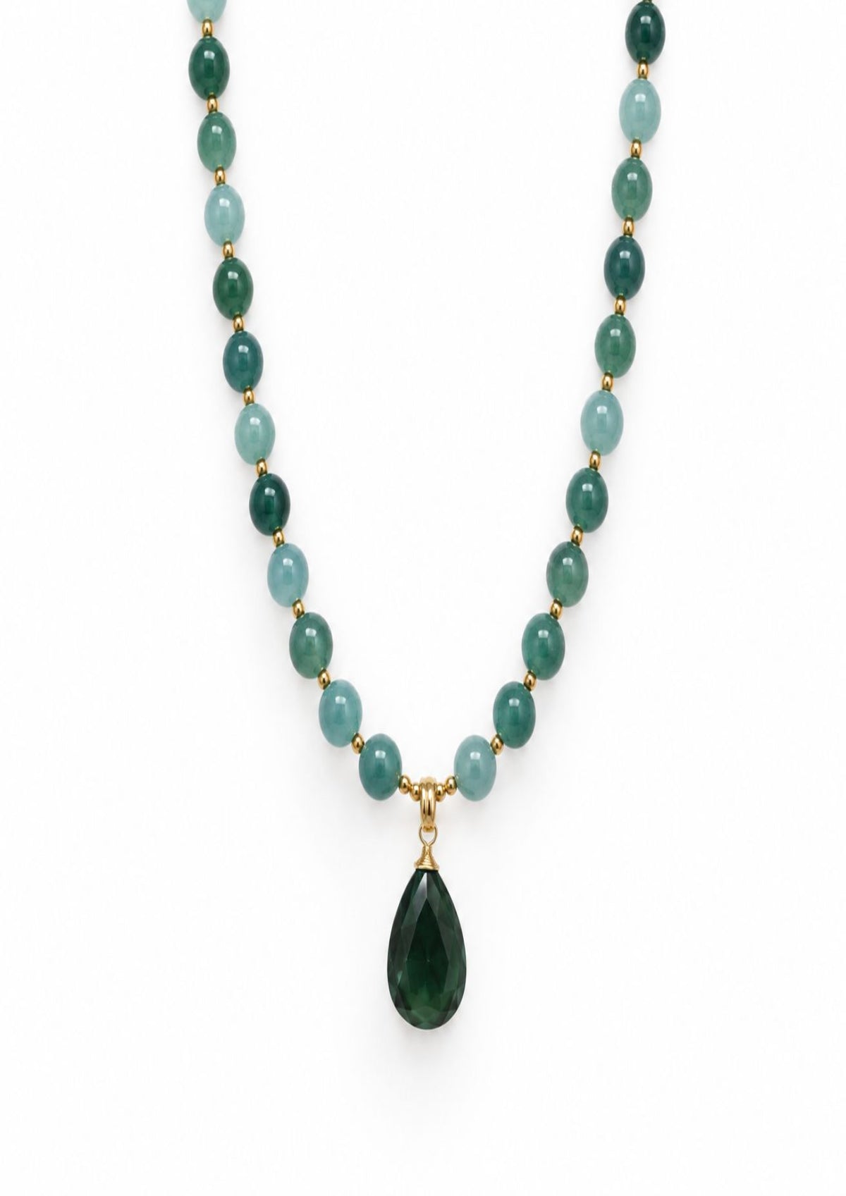 Collar Piedra Natural Agata Verde