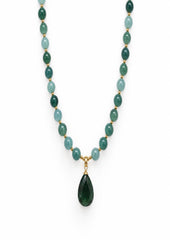 Collar Piedra Natural Agata Verde