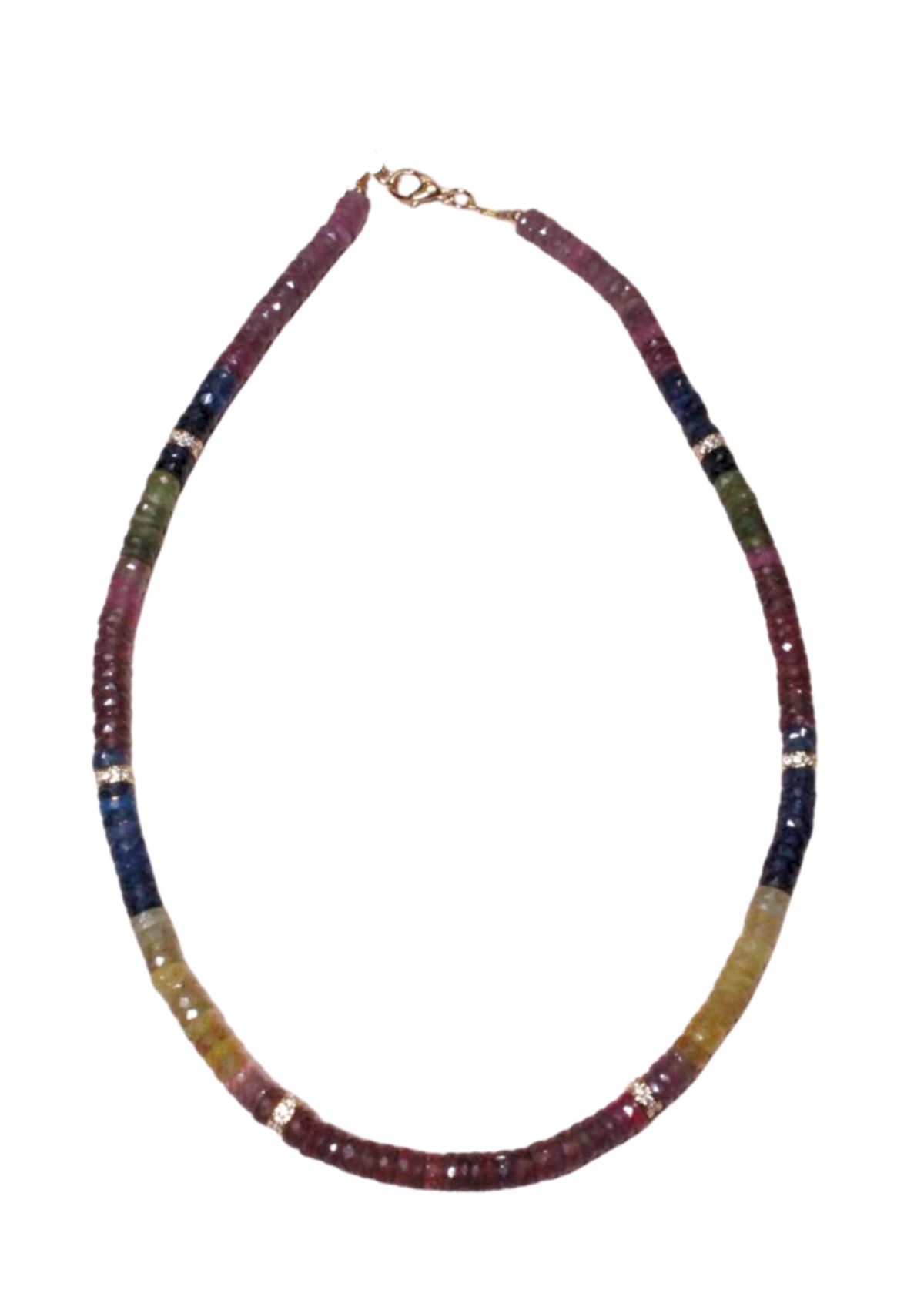 Collar Piedras Naturales Zafiros Chico