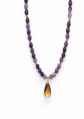 Collar Piedra Natural Amatista