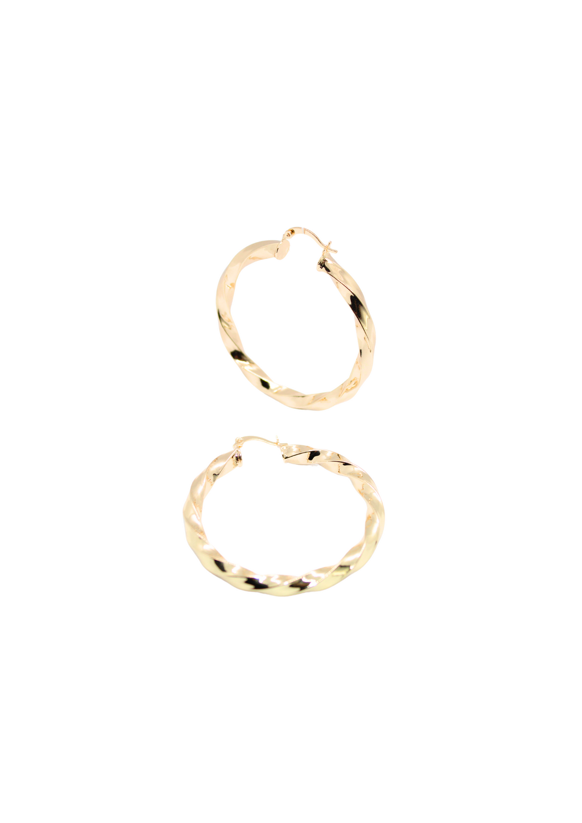 Thin Twist Hoops