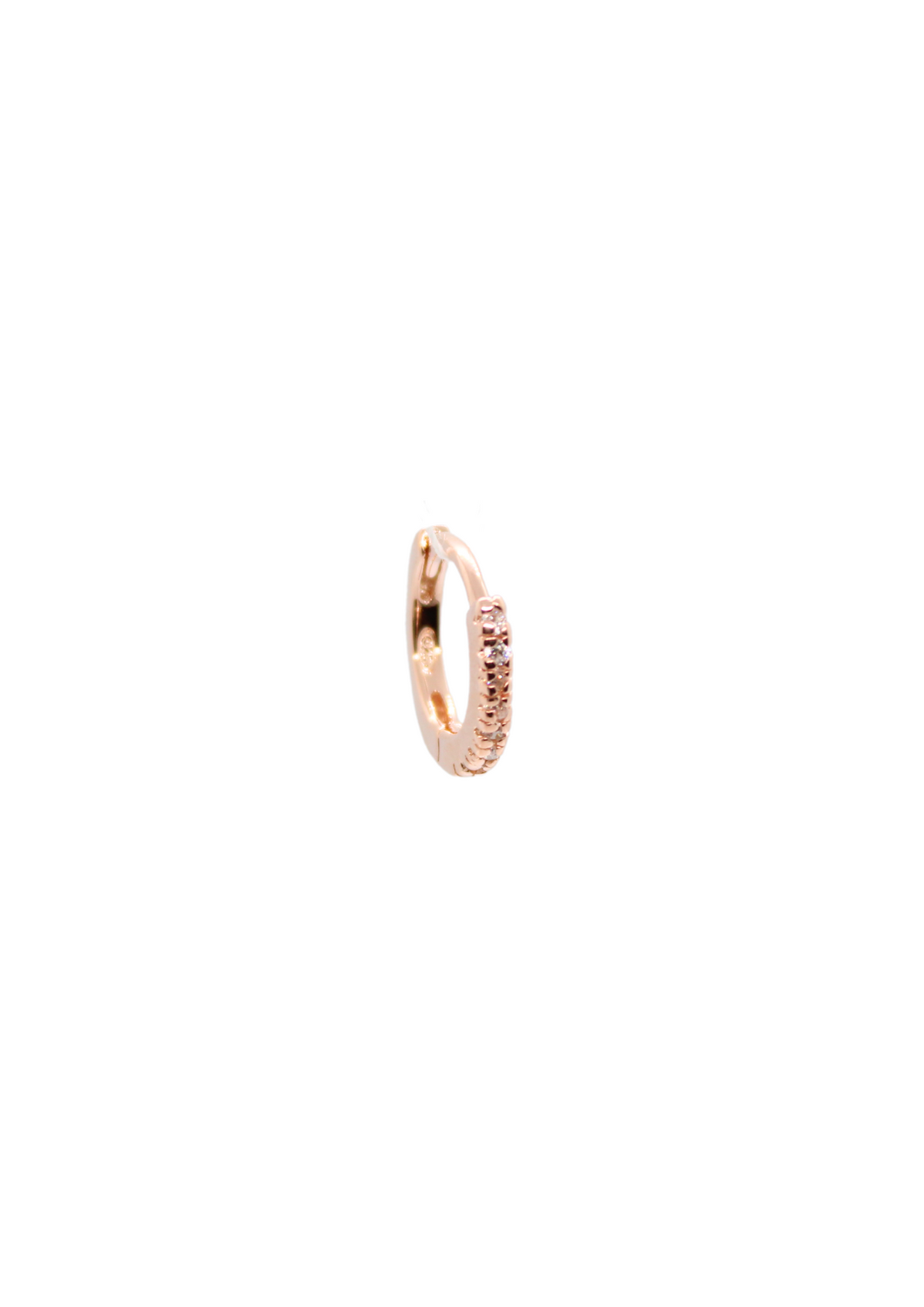 Rosegold Cz huggie