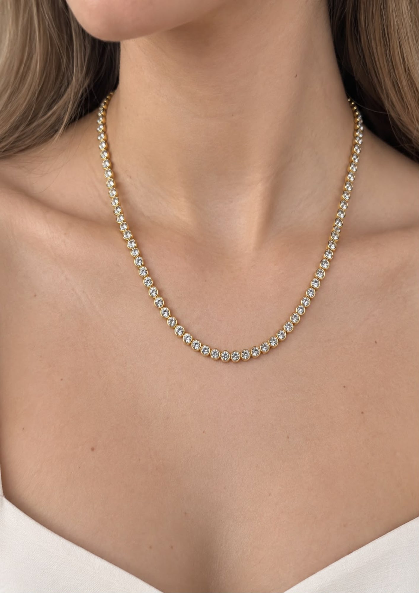Collar Tennis Czs Biselado