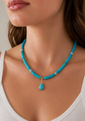 Collar Piedras Naturales Turquesa