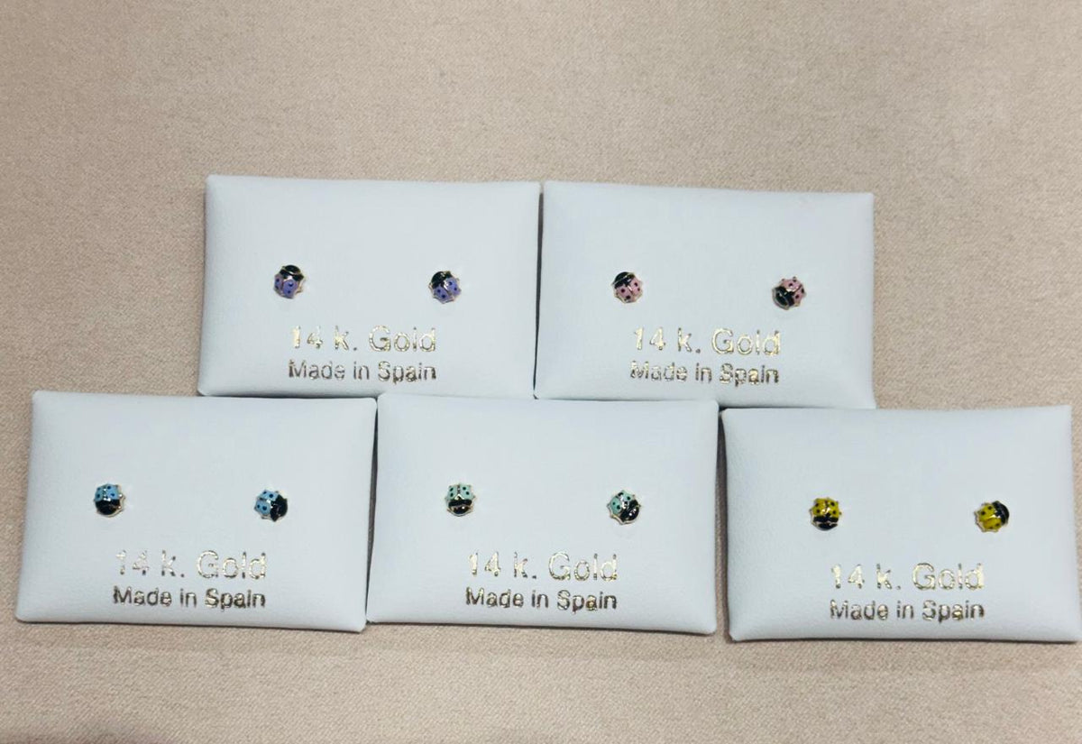 Colorful Lady Bug Oro 14K