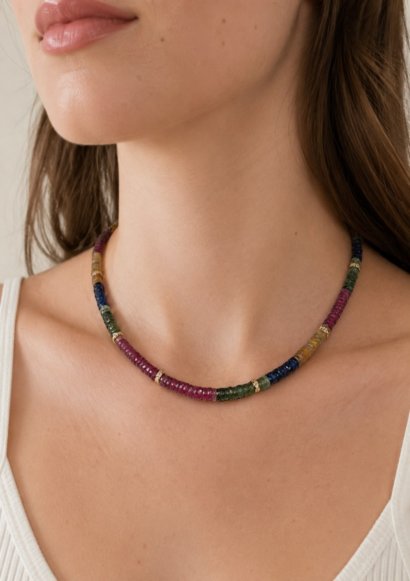 Collar Piedras Naturales Zafiros Mediano