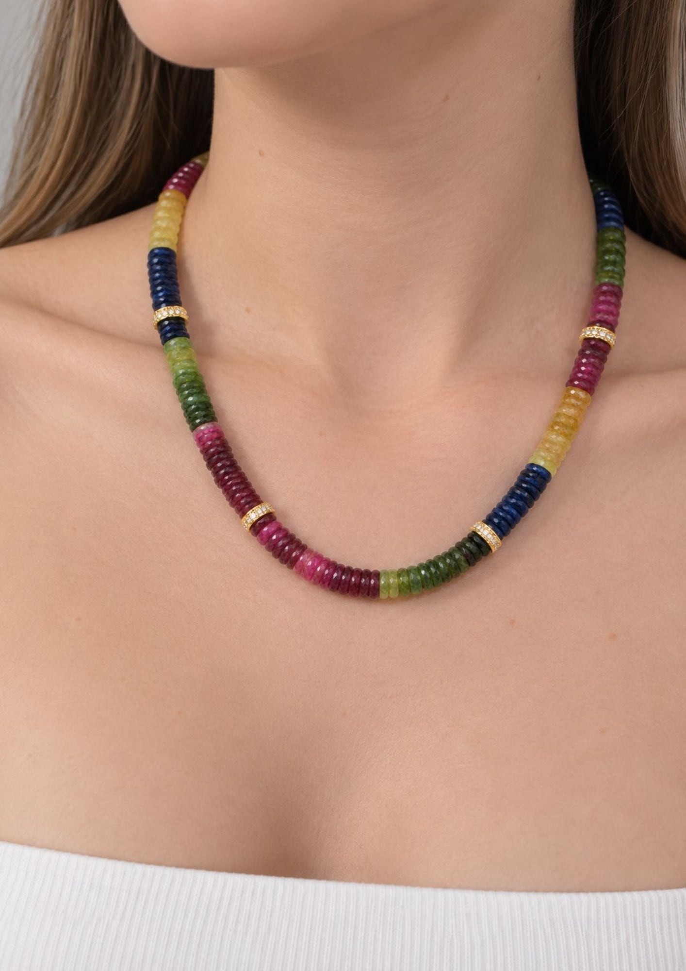 Collar Piedras Naturales Zafiros Grande