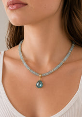 Collar Piedras Naturales Aquamarina