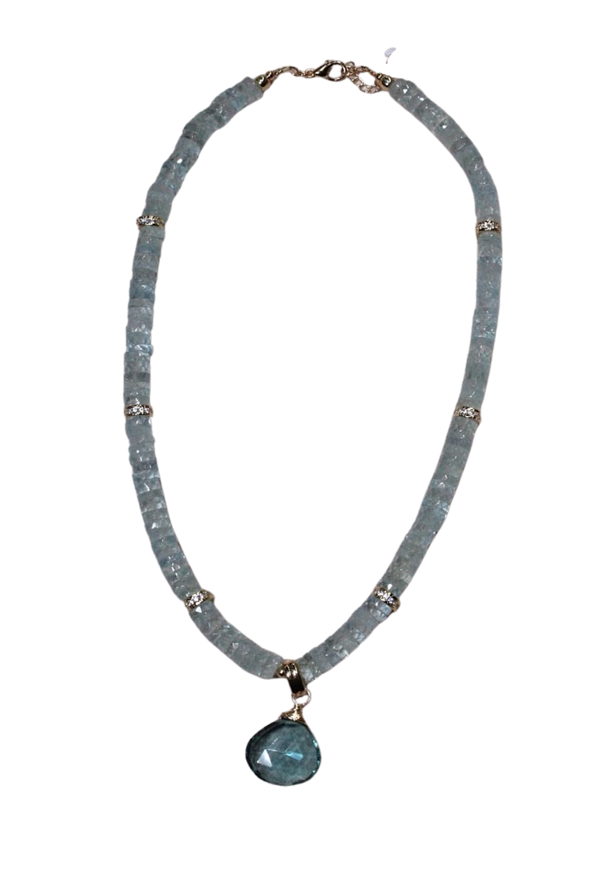 Collar Piedras Naturales Aquamarina