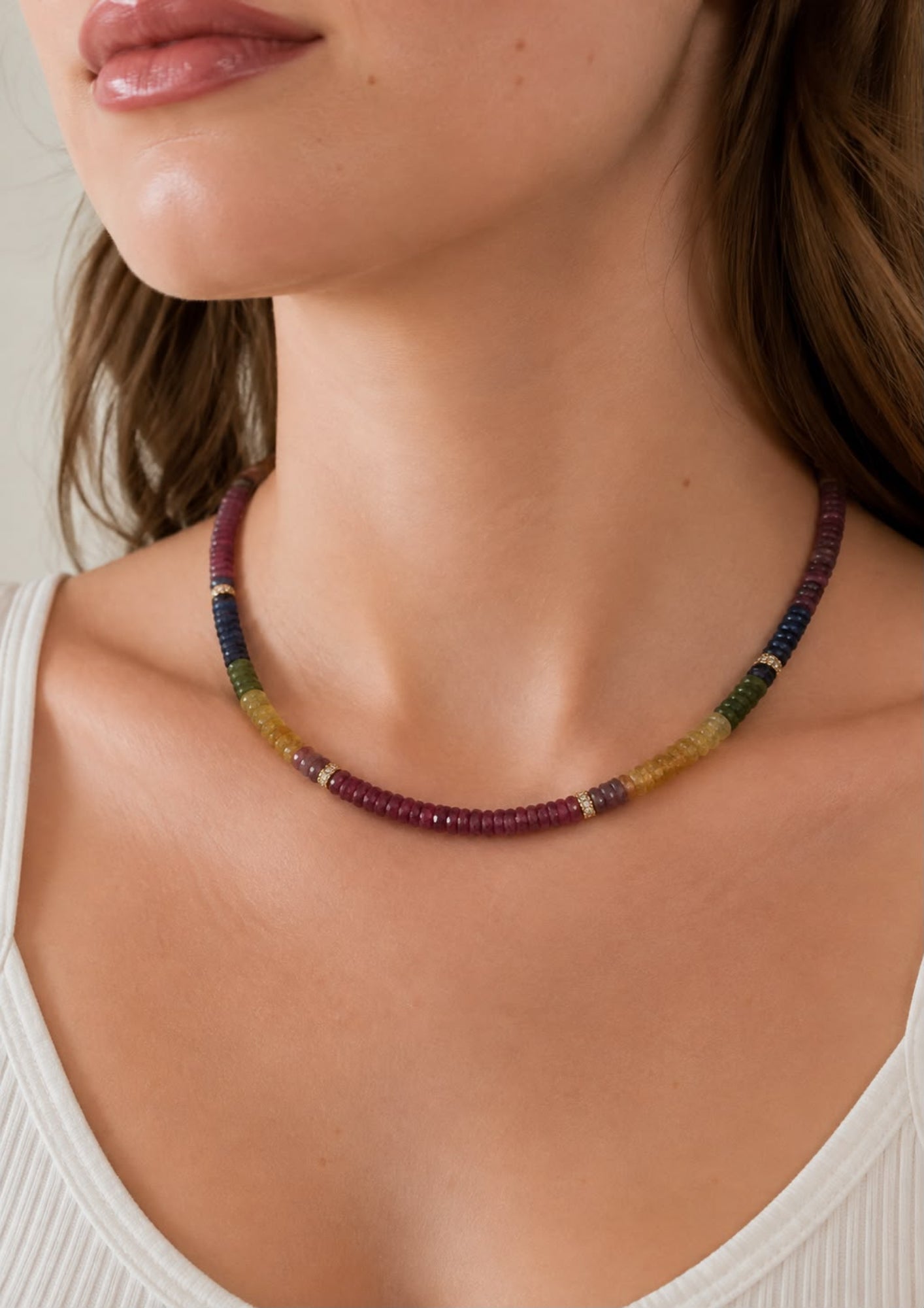 Collar Piedras Naturales Zafiros Chico
